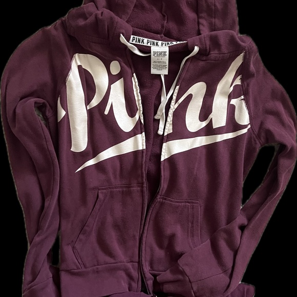 Y2k Maroon Small/Med Victorias Secret PINK Tracksuit/ Sweat Outfit - Picture 4 of 7